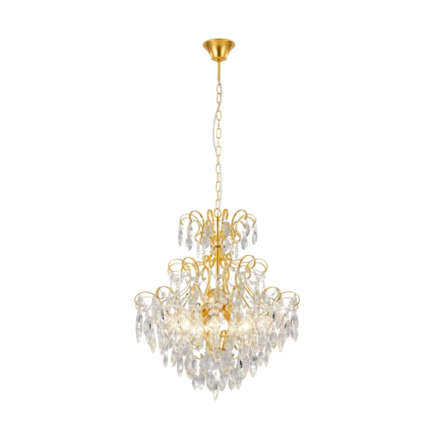 Eglo - Lampadario su catena 5xE14/25W/230V dorato