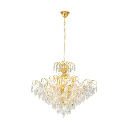 Eglo - Lampadario su catena 9xE14/25W/230V dorato