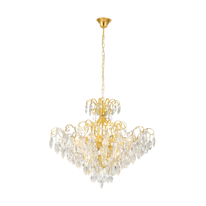 Eglo - Lampadario su catena 9xE14/25W/230V dorato