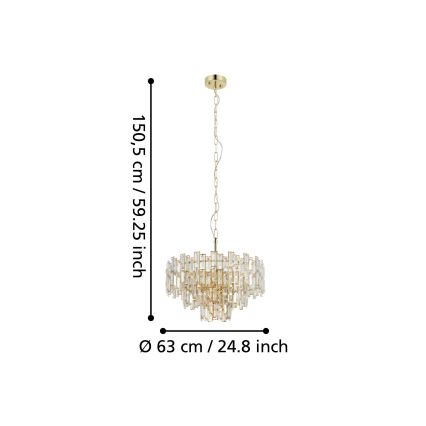 Eglo - Lampadario LED su catena 10xE14/25W/230V d. 63 cm