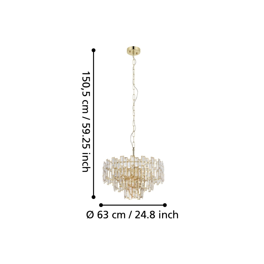 Eglo - Lampadario LED su catena 10xE14/25W/230V d. 63 cm