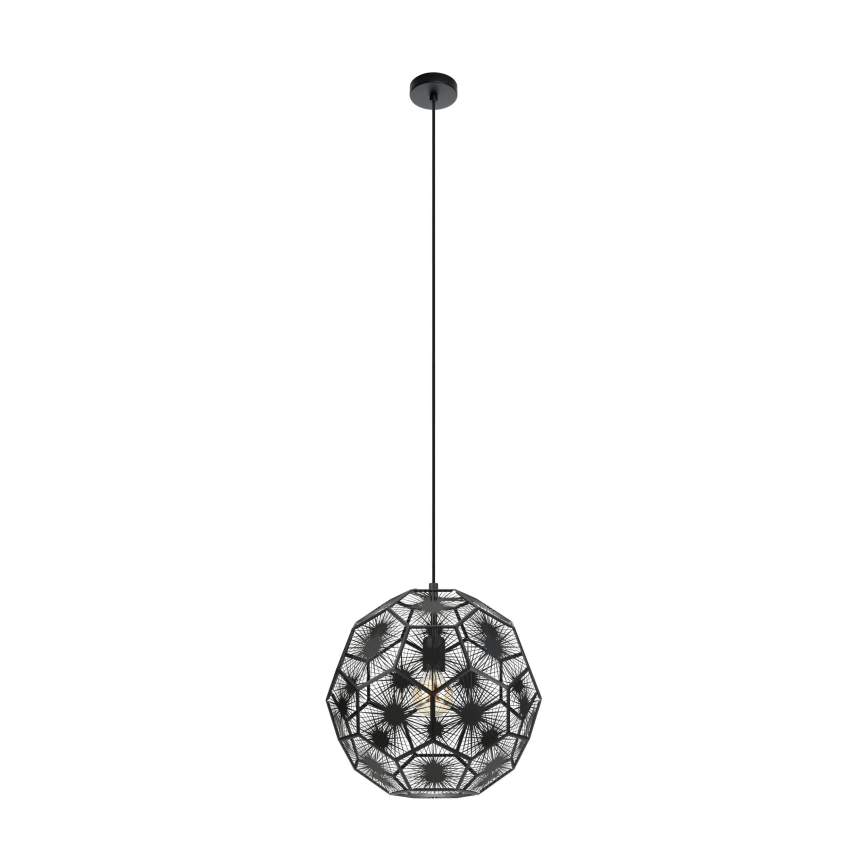 Eglo - Lampadario a sospensione con filo 1xE27/60W/230V diametro 41 cm nero