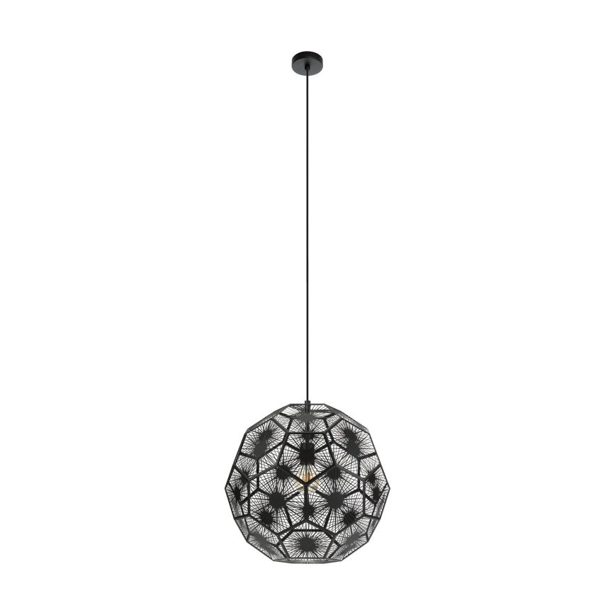 Eglo 39619 - Lampadario a sospensione con filo 1xE27/60W/230V diametro 50 cm nero