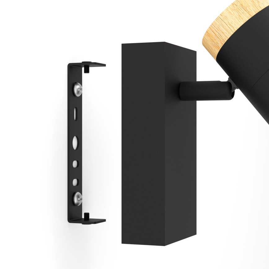 Eglo - Luce Spot da parete a LED 1xGU10/4,5W/230V 3000K nero/marrone