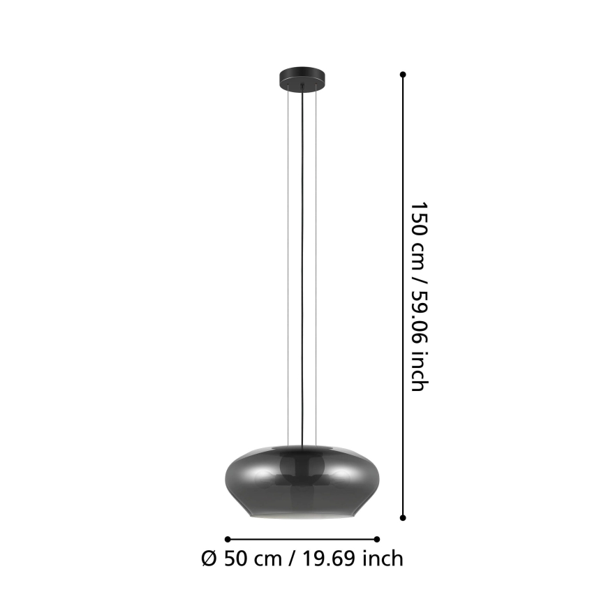 Eglo - Lampadario su filo 3xE27/20W/230V