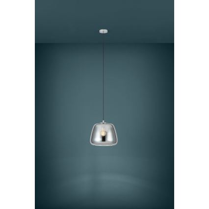 Eglo - Lampadario a sospensione con filo 1xE27/40W/230V diametro 35 cm fumé