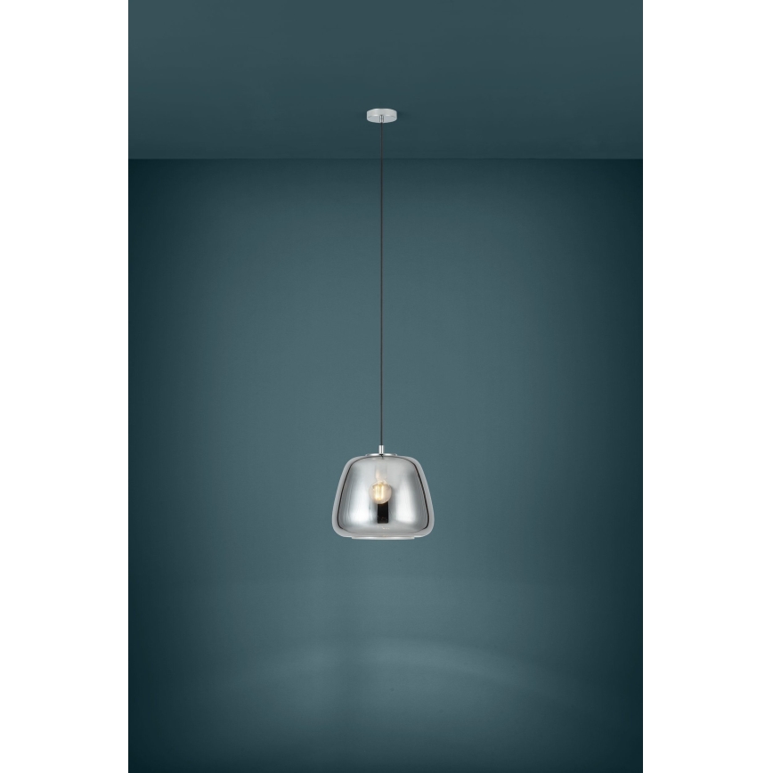Eglo - Lampadario a sospensione con filo 1xE27/40W/230V diametro 35 cm fumé