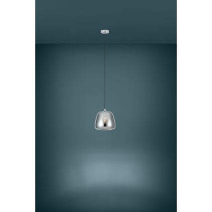 Eglo - Lampadario a sospensione con filo 1xE27/40W/230V diametro 26 cm fumé