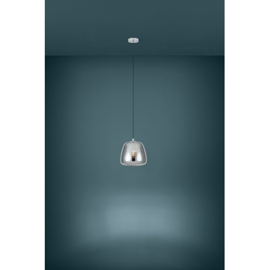 Eglo - Lampadario a sospensione con filo 1xE27/40W/230V diametro 26 cm fumé