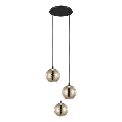 Eglo - Lampadario su filo  3xE27/40W/230V