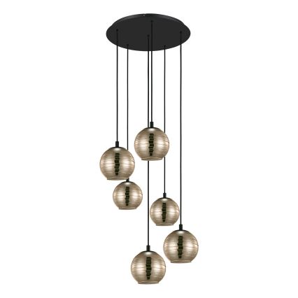 Eglo - Lampadario su filo 6xE27/40W/230V