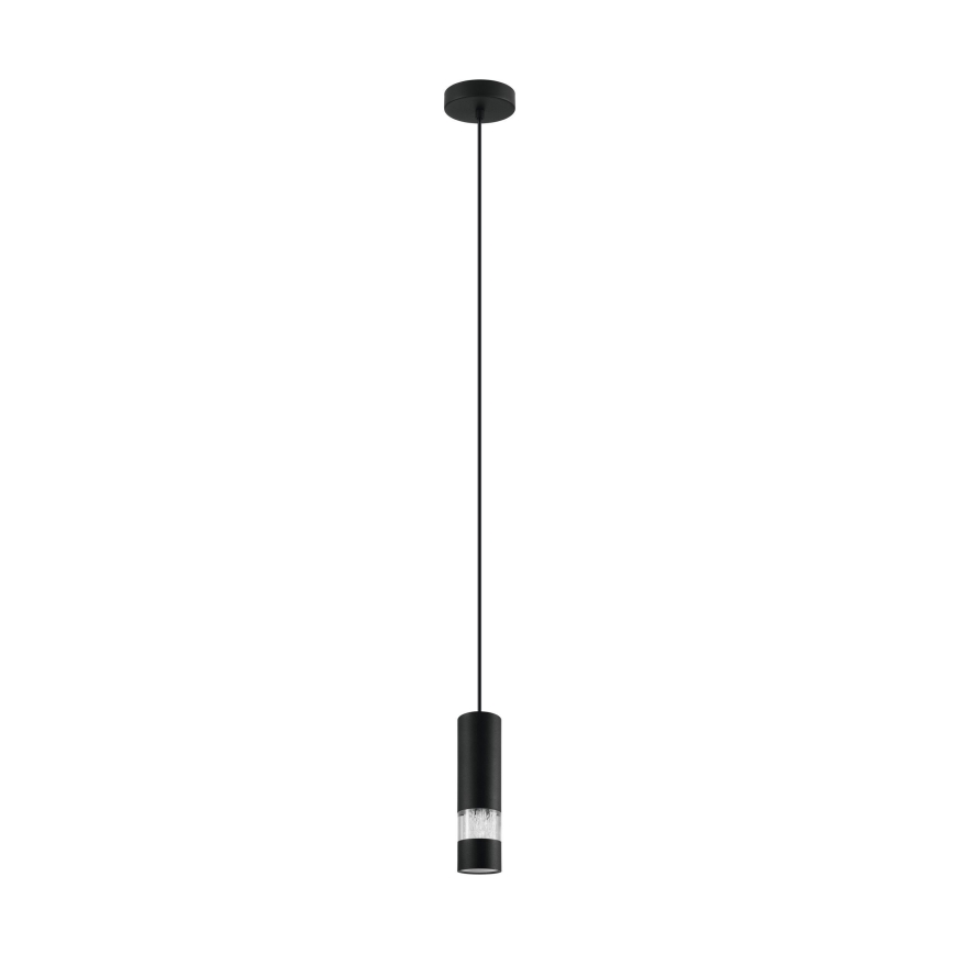 Eglo - Lampadario LED a sospensione con filo 1xGU10/4,6W/230V nero