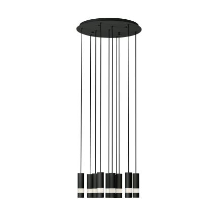 Eglo - Lampadario LED a sospensione con filo 10xGU10/4,6W/230V nero