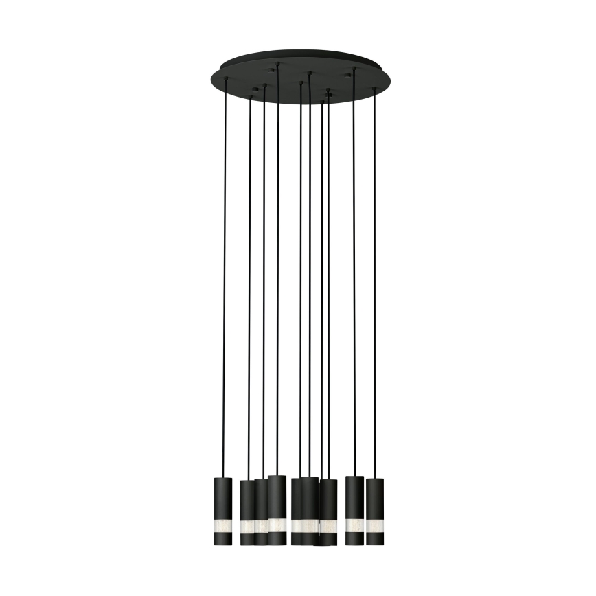 Eglo - Lampadario LED a sospensione con filo 10xGU10/4,6W/230V nero