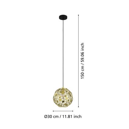 Eglo - Lampadario su filo 1xE27/60W/230V d. 30 cm