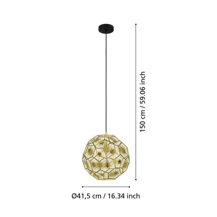 Eglo - Lampadario su filo 1xE27/60W/230V d. 41 cm