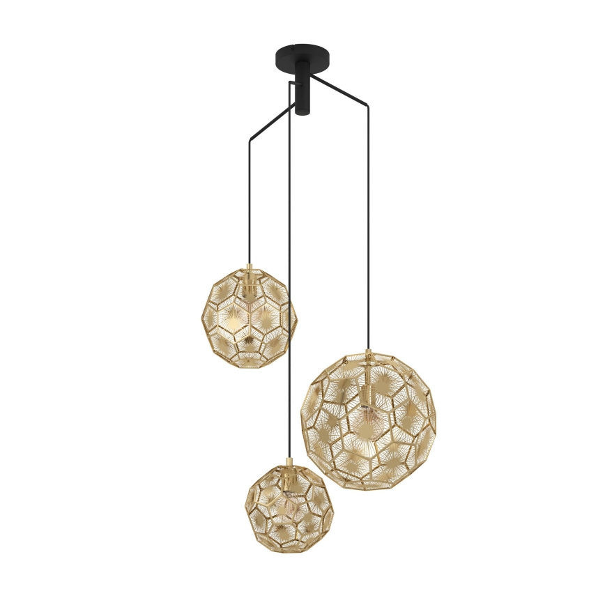 Eglo - Lampadario su filo 3xE27/60W/230V