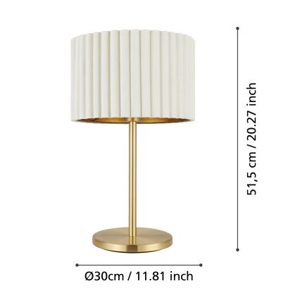 Eglo - Lampada da tavolo 1xE27/40W/230V bianca
