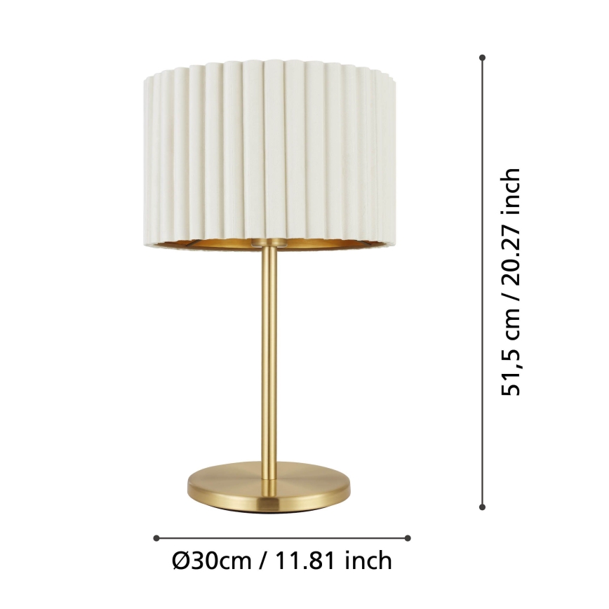 Eglo - Lampada da tavolo 1xE27/40W/230V bianca