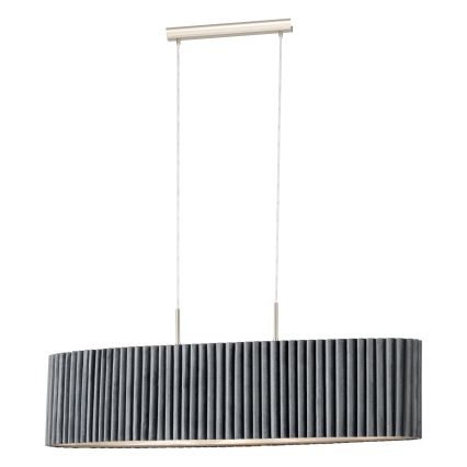 Eglo - Lampadario su filo 2xE27/40W/230V grigio