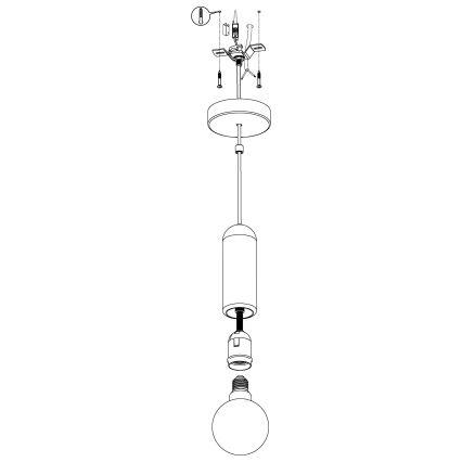 Eglo - Lampadario a sospensione con filo 1xE27/40W/230V