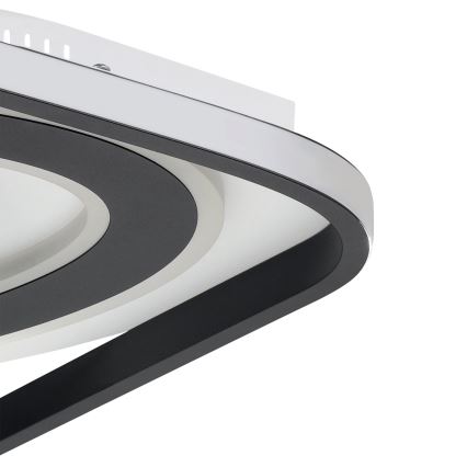 Eglo - Plafoniera LED dimmerabile LED/21,5W/230V + LED/10,5W + LED/3W 3000-6500K nero + telecomando