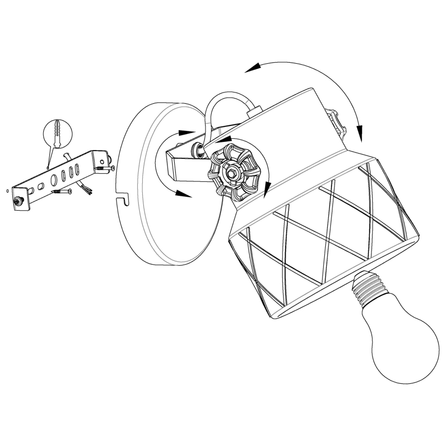 Eglo - Applique 1xE27/40W/230V