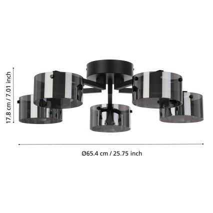 Eglo - Lampadario a LED dimmerabile montato in superficie 5xLED/5,4W/230V