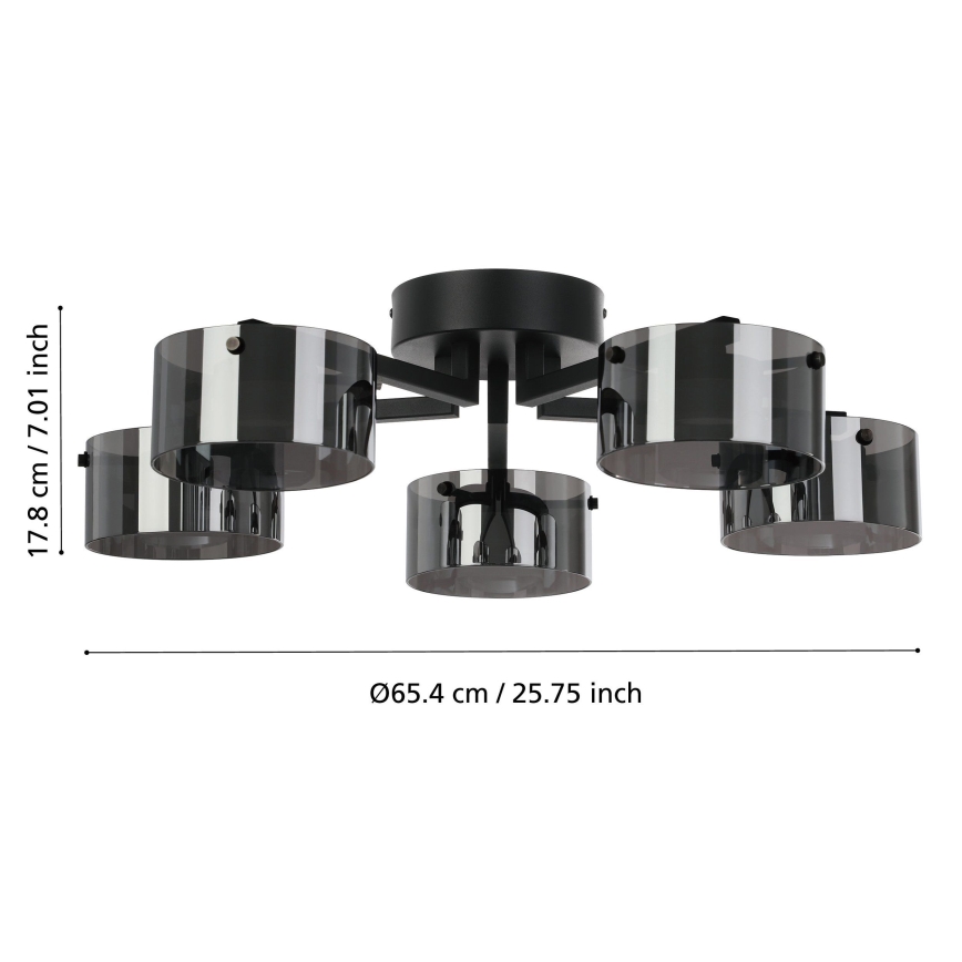 Eglo - Lampadario a LED dimmerabile montato in superficie 5xLED/5,4W/230V