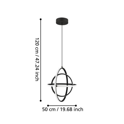 Eglo - Lampadario LED a sospensione con filo LED/38W/230V