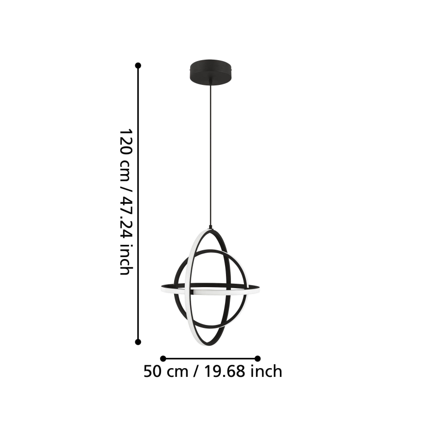 Eglo - Lampadario LED a sospensione con filo LED/38W/230V