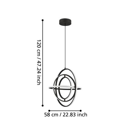 Eglo - Lampadario LED a sospensione con filo LED/44W/230V