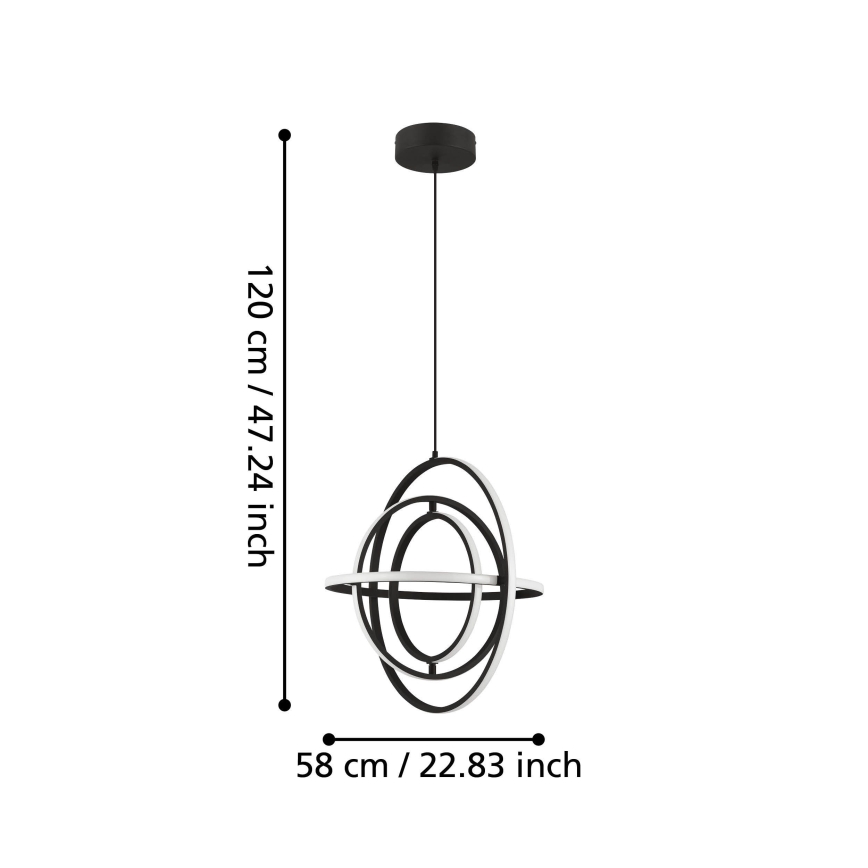 Eglo - Lampadario LED a sospensione con filo LED/44W/230V