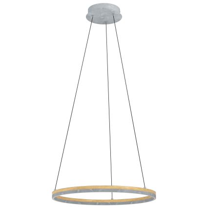 Eglo - Lampadario a sospensione con filo LED dimmerabile LED/36W/230V 3000K grigio/quercia