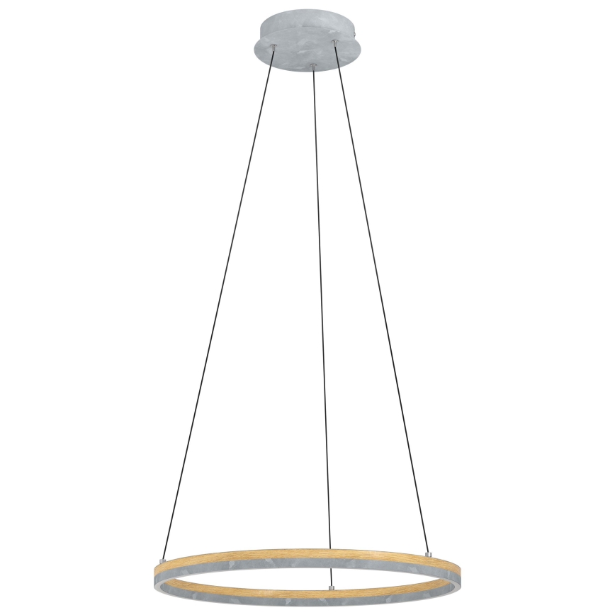 Eglo - Lampadario a sospensione con filo LED dimmerabile LED/36W/230V 3000K grigio/quercia
