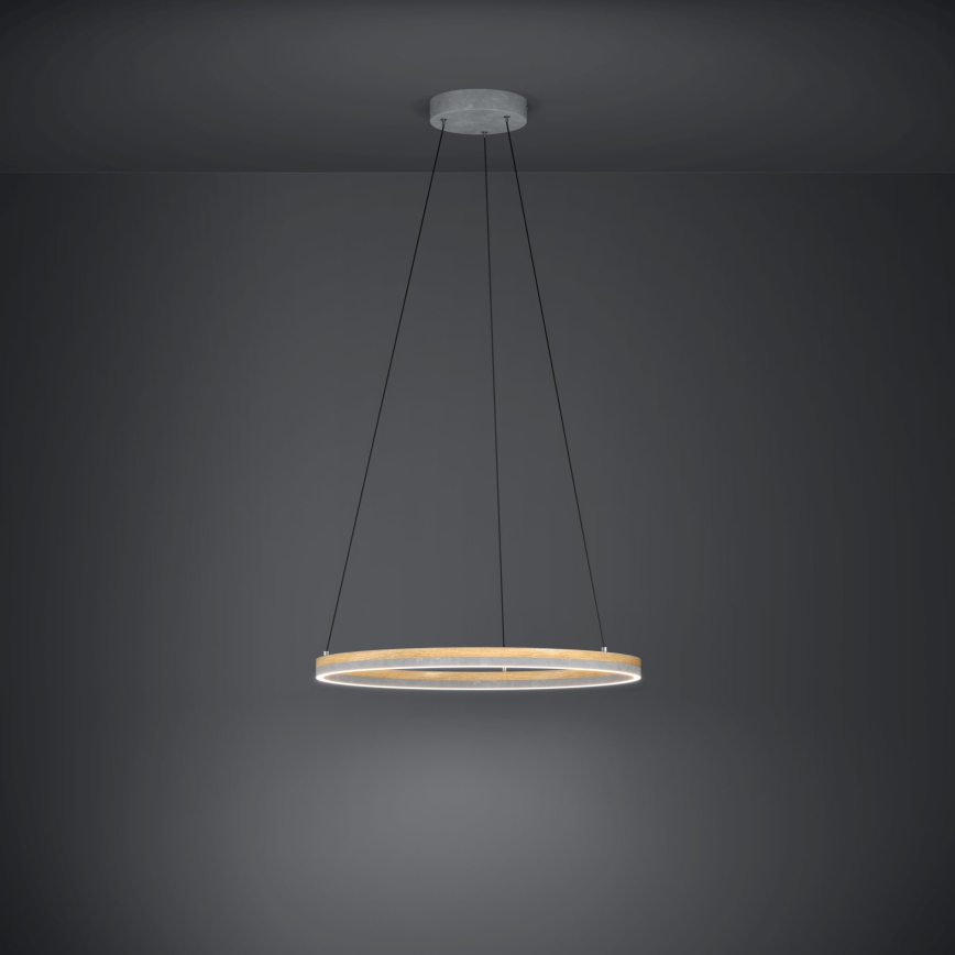 Eglo - Lampadario a sospensione con filo LED dimmerabile LED/36W/230V 3000K grigio/quercia