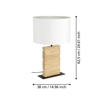 Eglo - Lampada da tavolo 1xE27/40W/230V 62,5 cm marrone