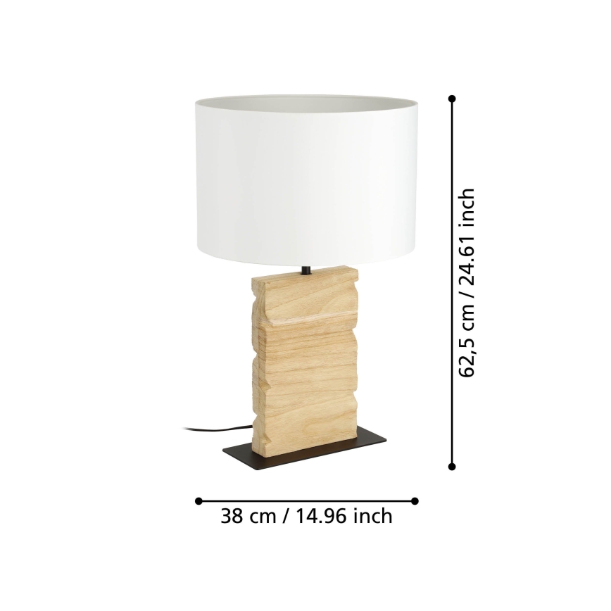 Eglo - Lampada da tavolo 1xE27/40W/230V 62,5 cm marrone