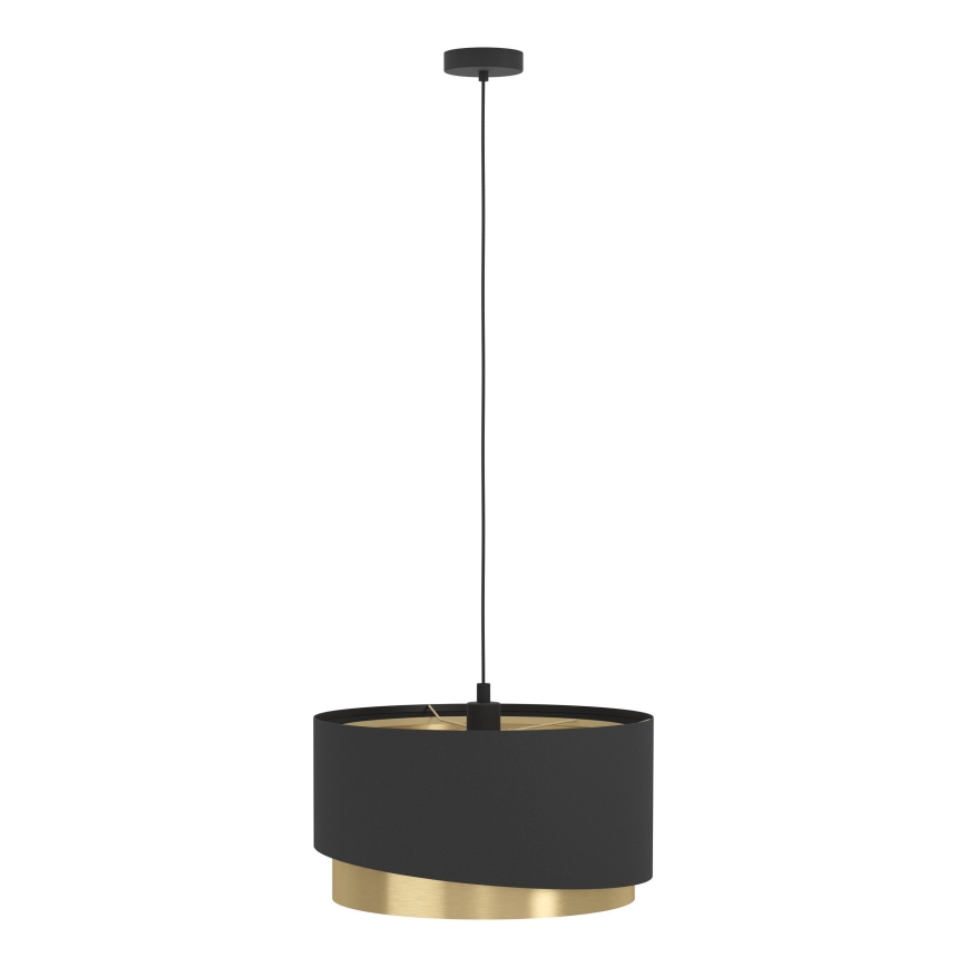 Eglo - Lampadario a sospensione con filo 1xE27/40W/230V nero/oro