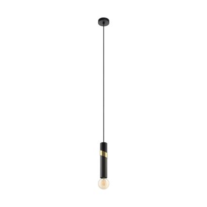 Eglo - Lampadario a sospensione con filo 1xE27/40W/230V nero/oro