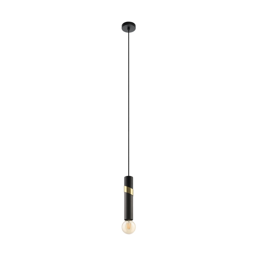 Eglo - Lampadario a sospensione con filo 1xE27/40W/230V nero/oro