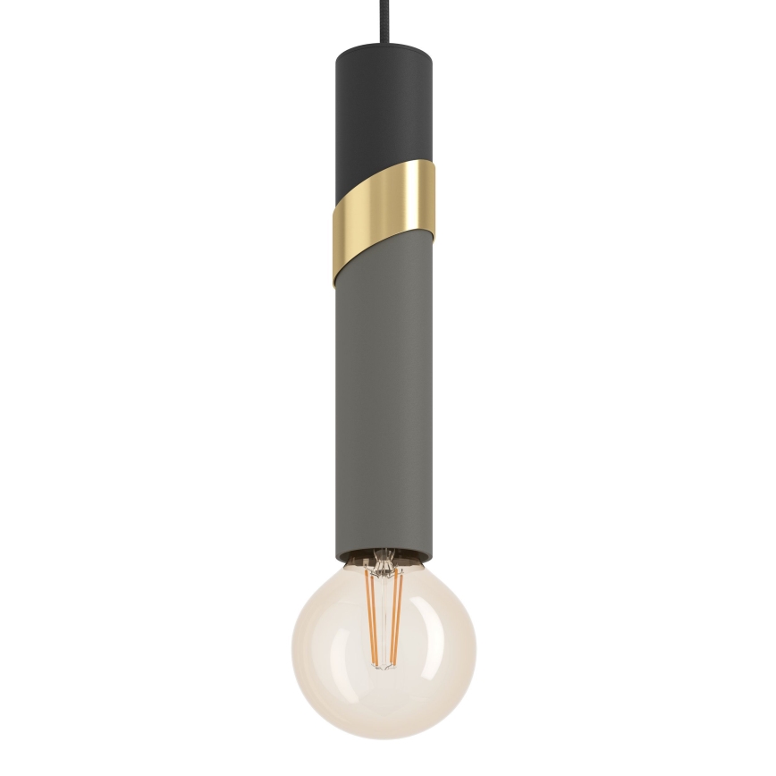 Eglo - Lampadario a sospensione con filo 1xE27/40W/230V nero/oro