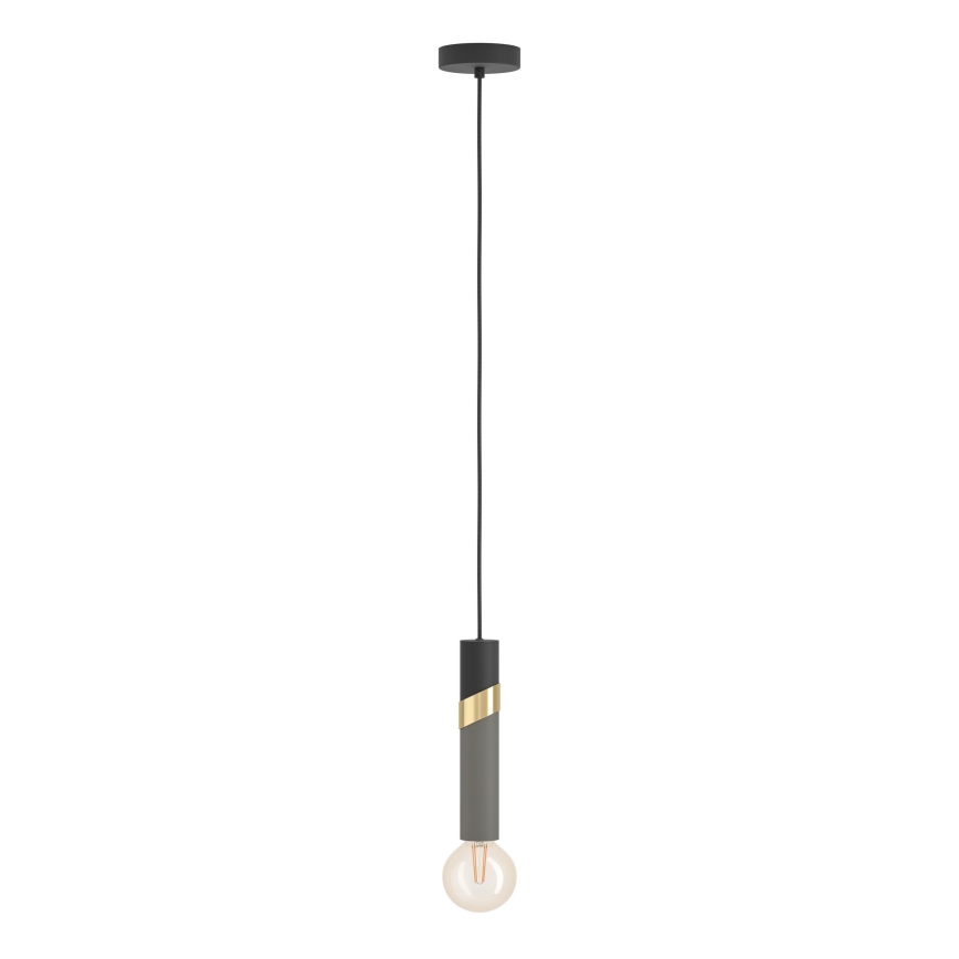 Eglo - Lampadario a sospensione con filo 1xE27/40W/230V nero/oro