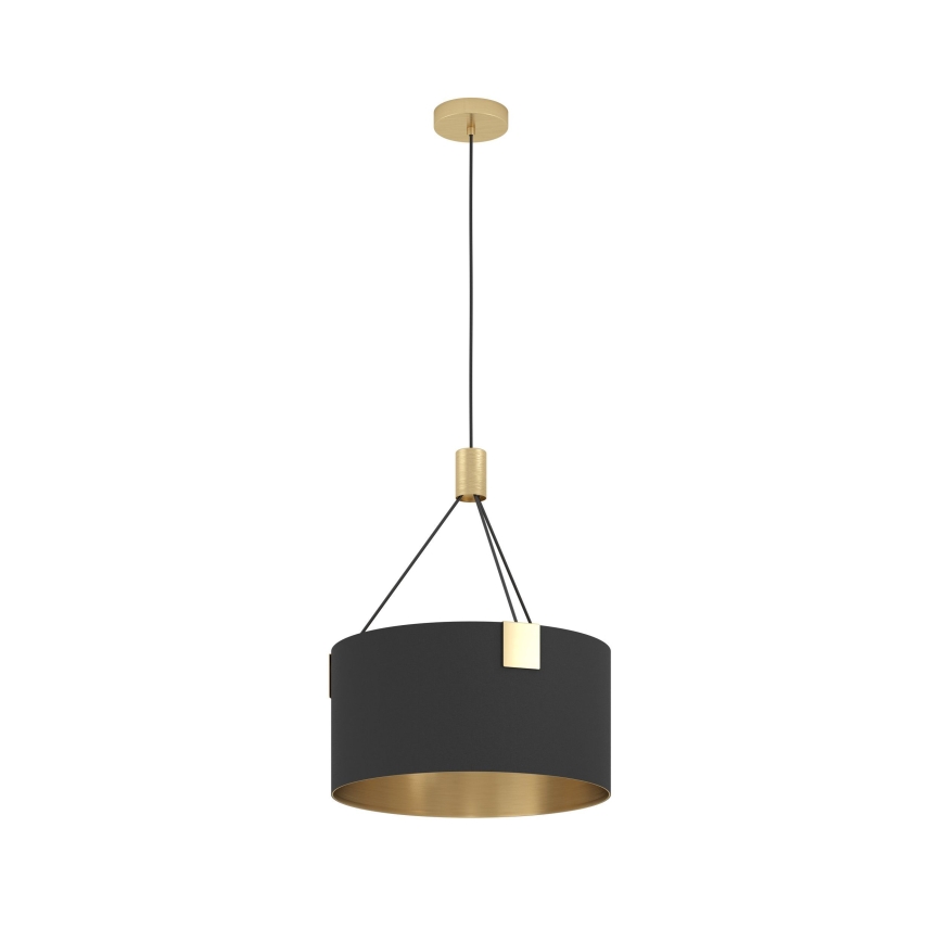Eglo - Lampadario a sospensione con filo 3xE27/40W/230V nero/oro