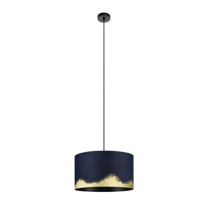 Eglo - Lampadario a sospensione con filo 1xE27/40W/230V diametro 38 cm blu/oro