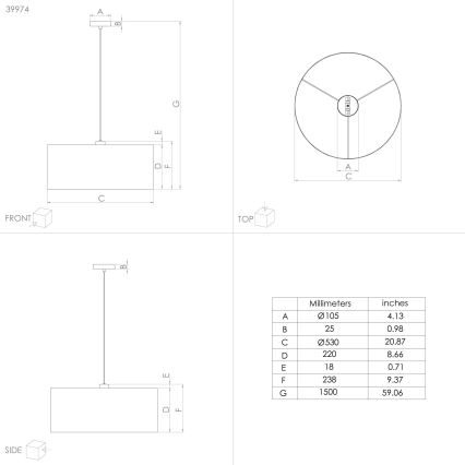 Eglo - Lampadario a sospensione con filo 1xE27/40W/230V diametro 53 cm blu/oro