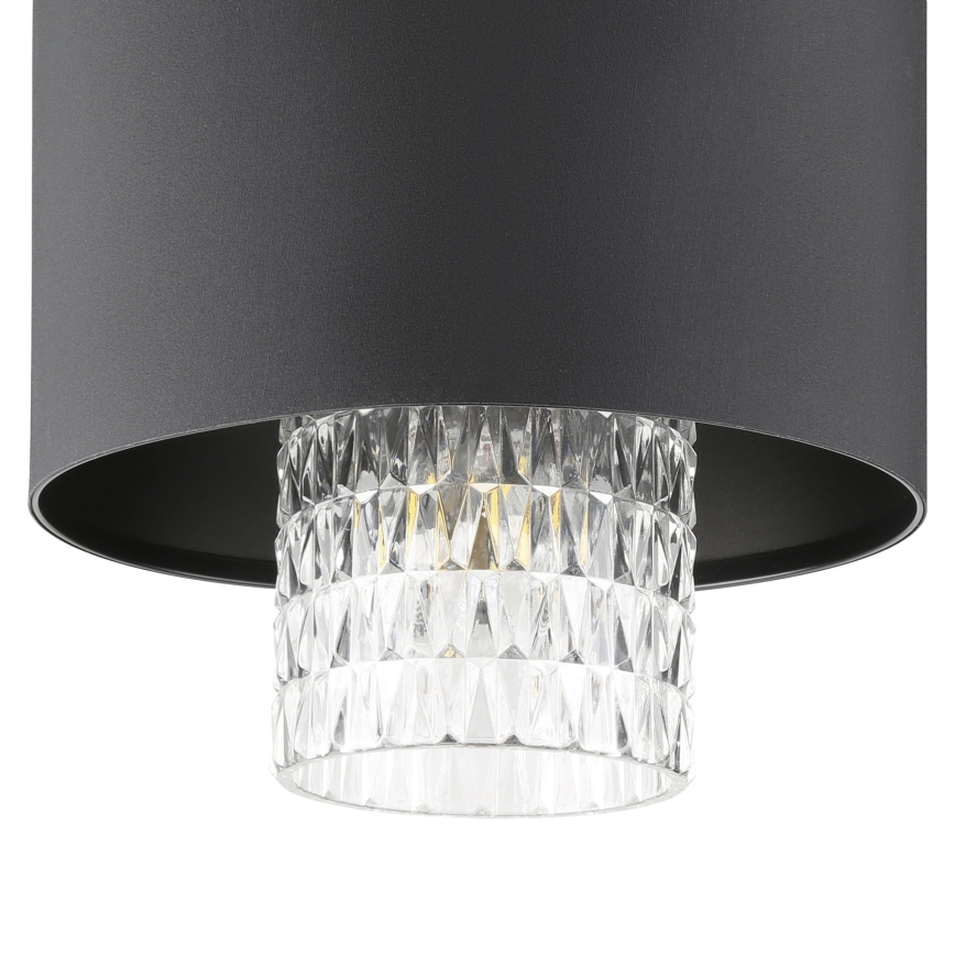 Eglo - Lampadario a sospensione con filo 3xE27/40W/230V nero