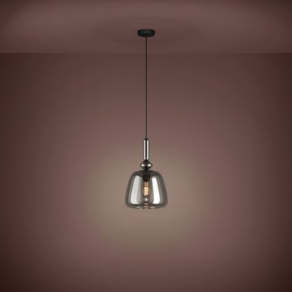 Eglo - Lampadario a sospensione con filo 1xE27/40W/230V fumé