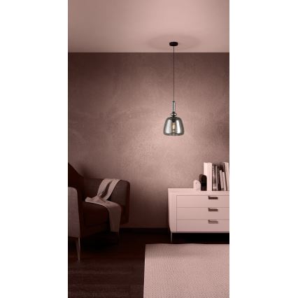 Eglo - Lampadario a sospensione con filo 1xE27/40W/230V fumé
