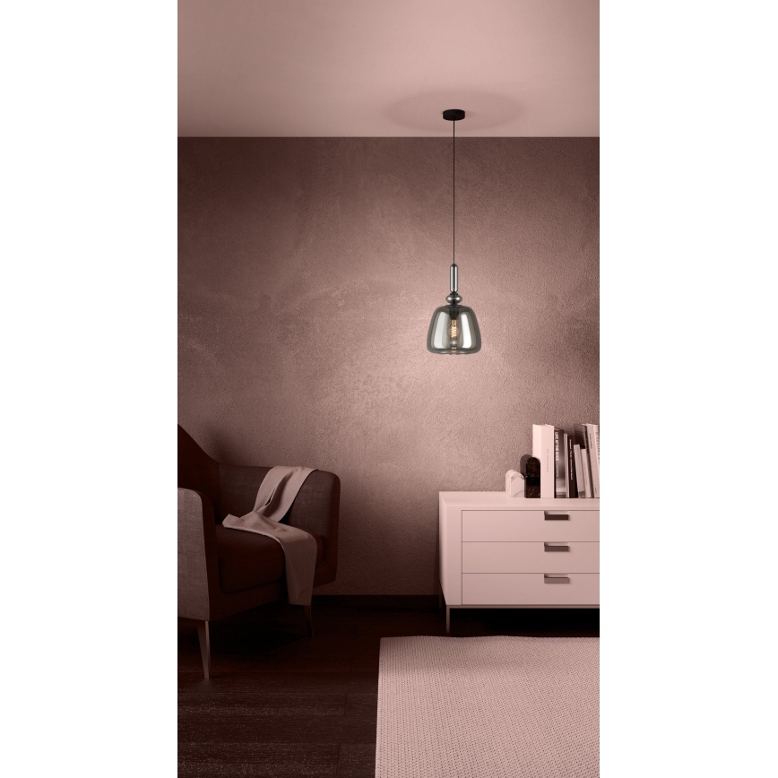 Eglo - Lampadario a sospensione con filo 1xE27/40W/230V fumé